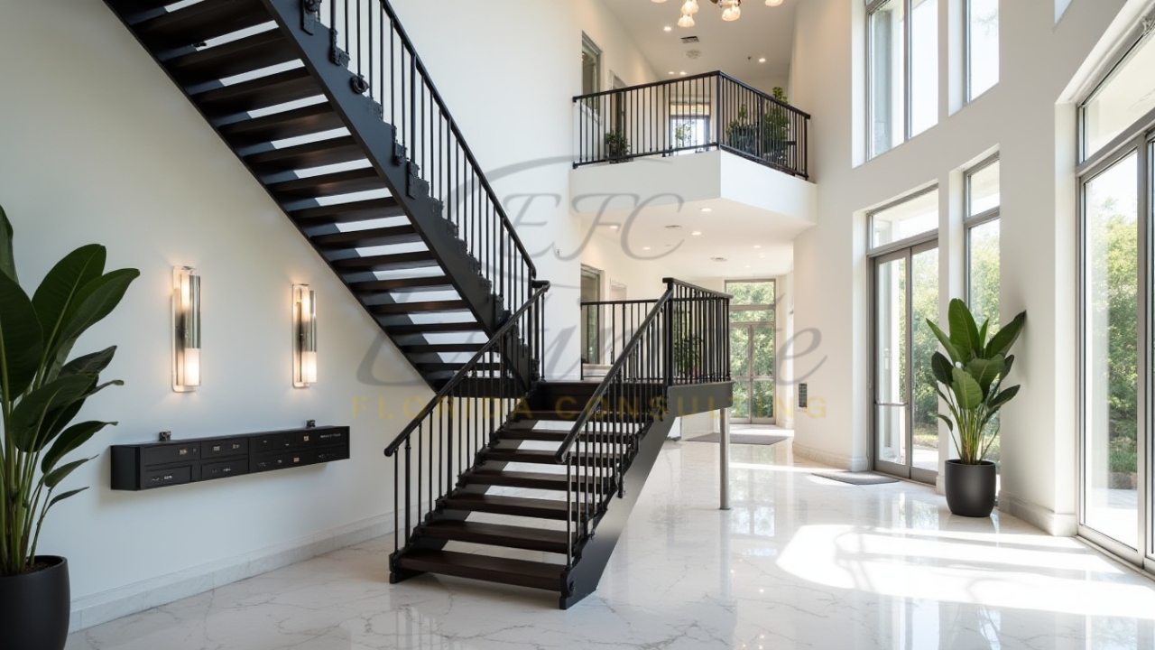 Residential Metal Stairs Installation in Boynton Beach