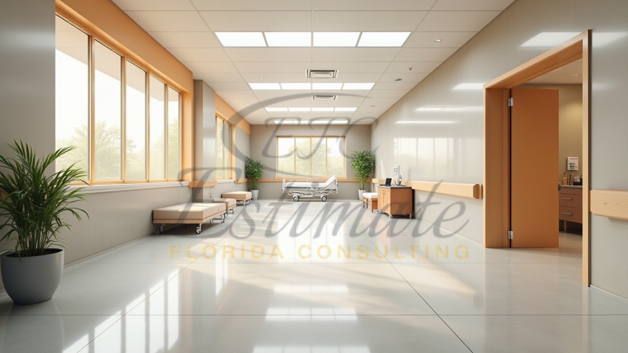 Hospital Porcelain Tile Installation in St. Petersburg