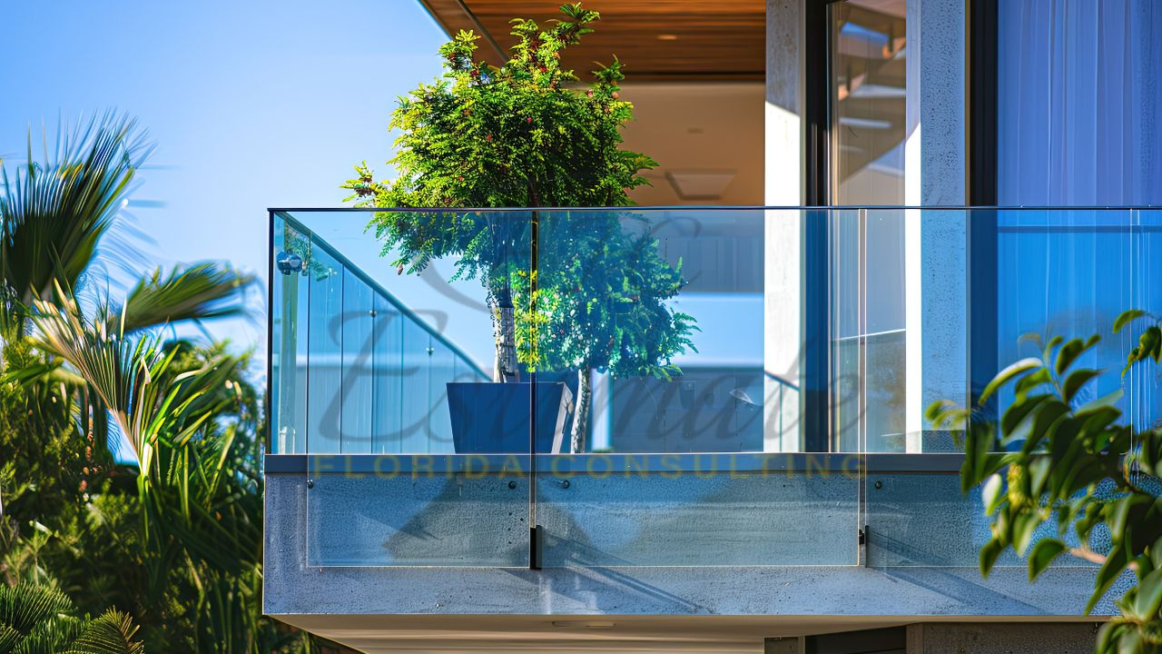 12mm Glass Railing Price per Square Foot in Florida
