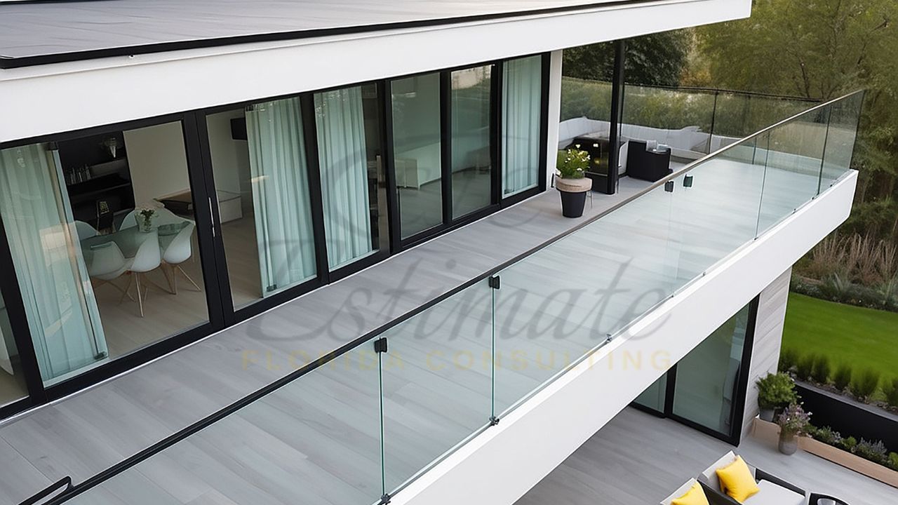 12mm Glass Railing Price per Square Foot in Florida