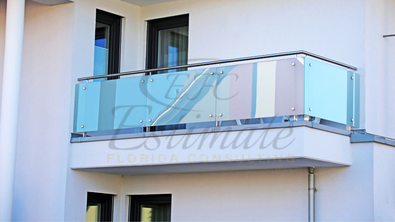 Balcony Glass Railing in Tampa