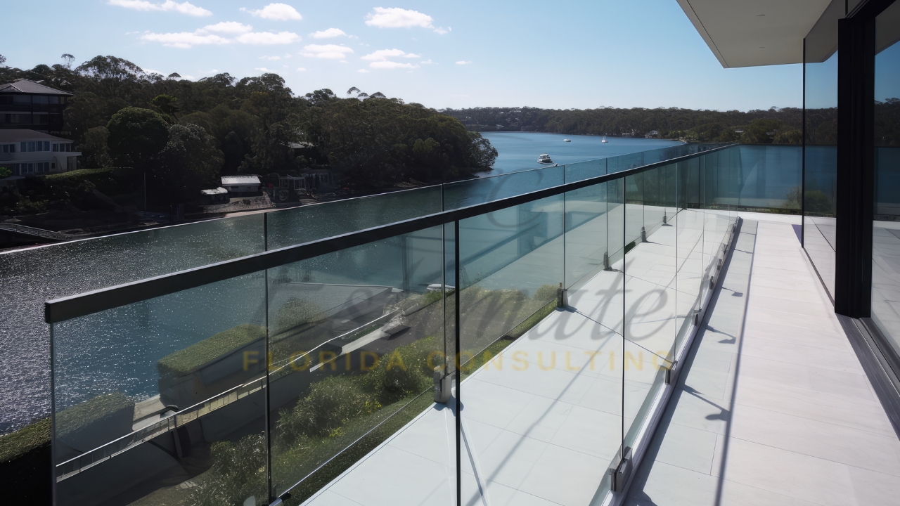 Balcony Glass Railing in Tampa
