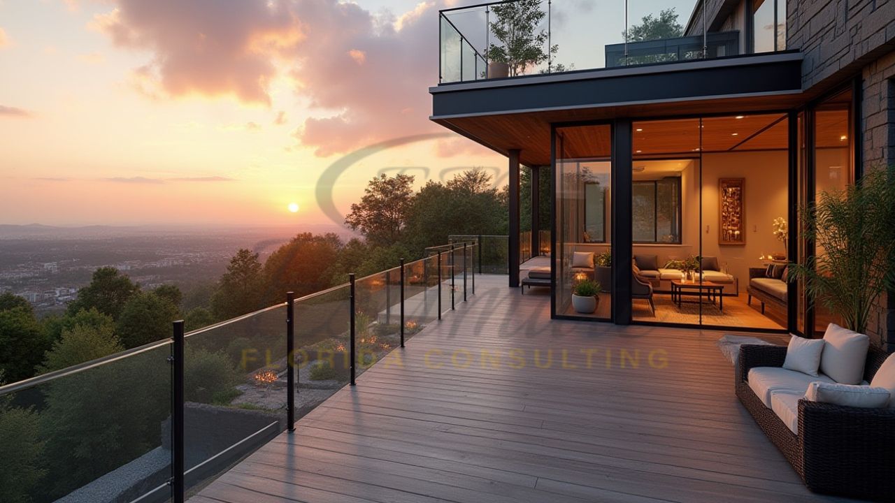 Glass Deck Railing in Davie