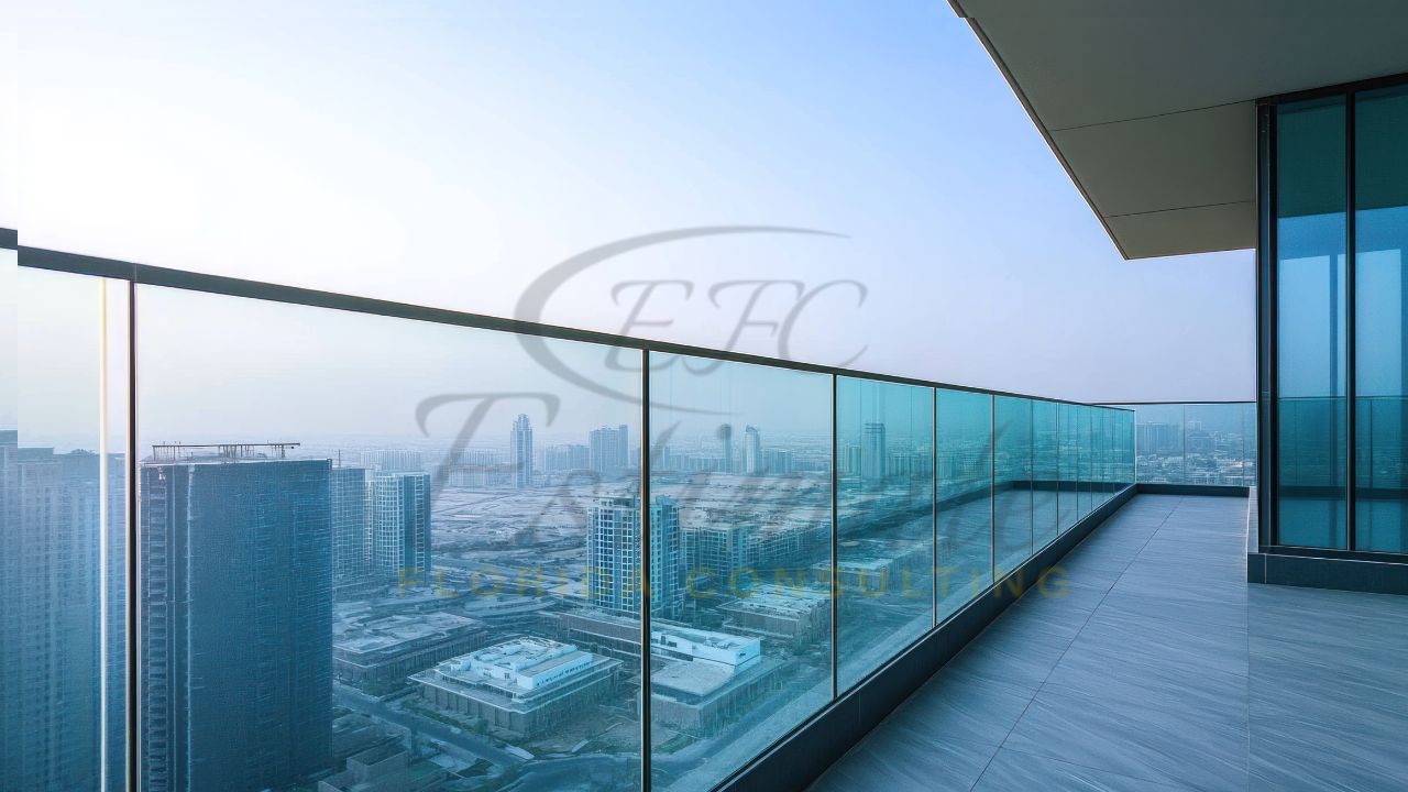 Glass Railing with Cap Rails