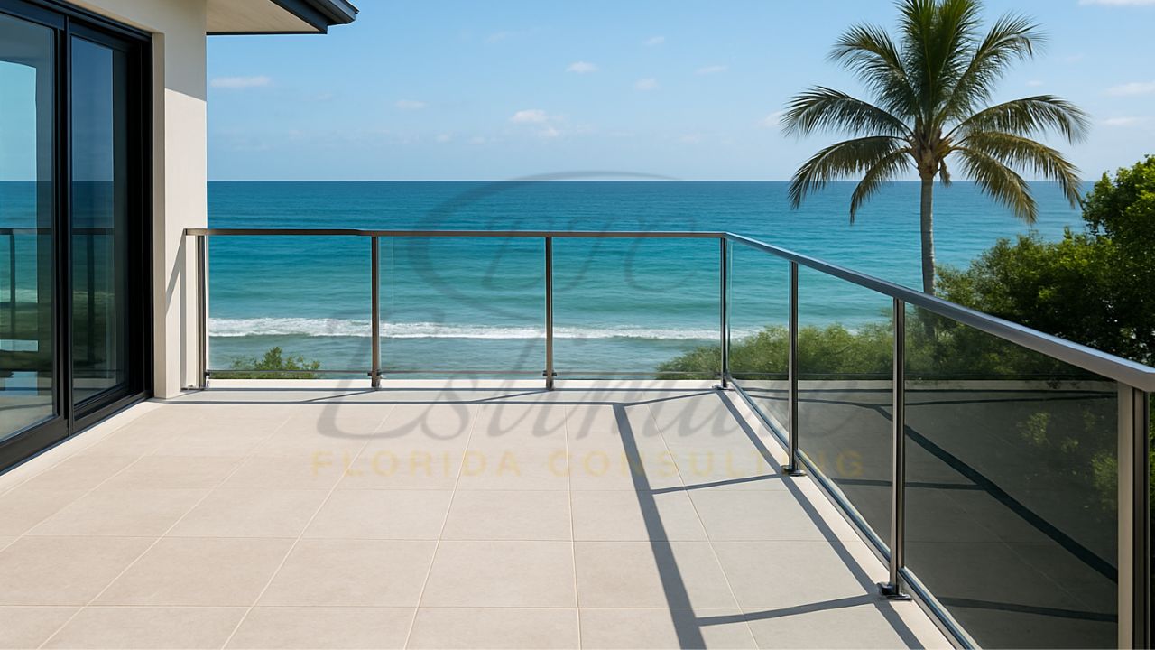 Glass Railing with Cap Rails