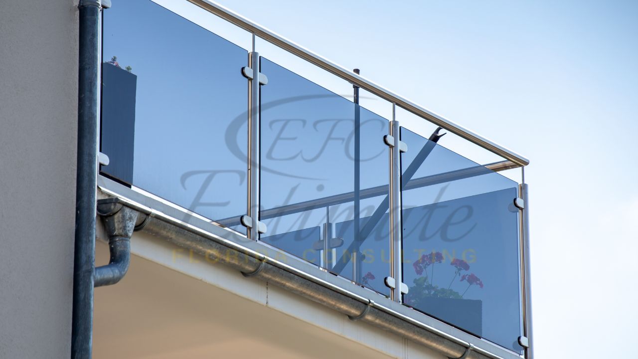 Hurricane-Resistant Glass Railing Installation in Naples