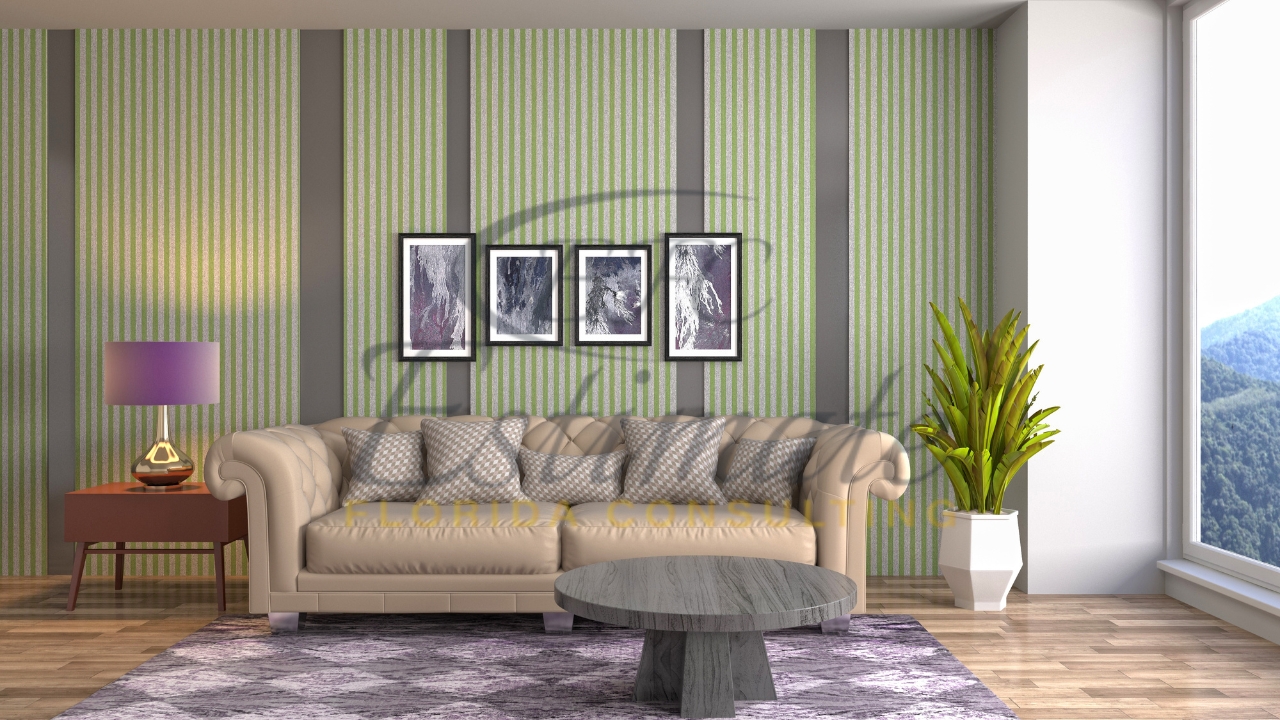 Living Room Wall Design in Coral Springs