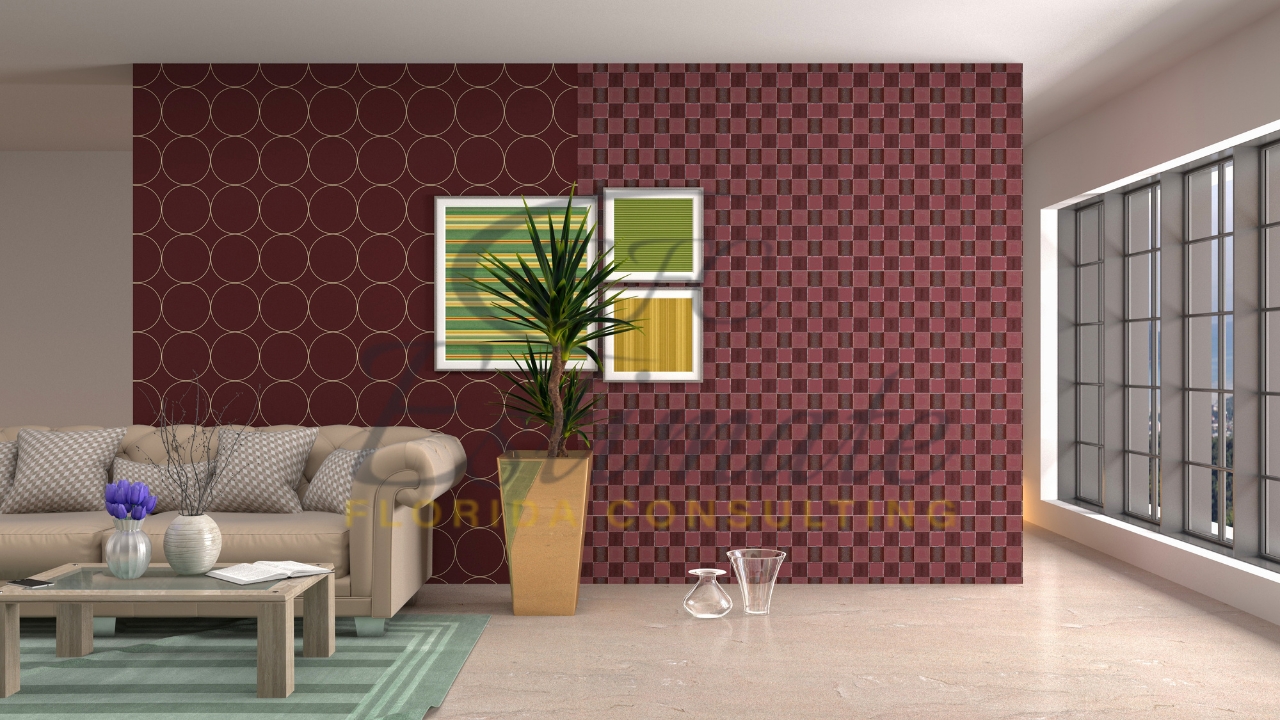Living Room Wall Design in Pompano Beach