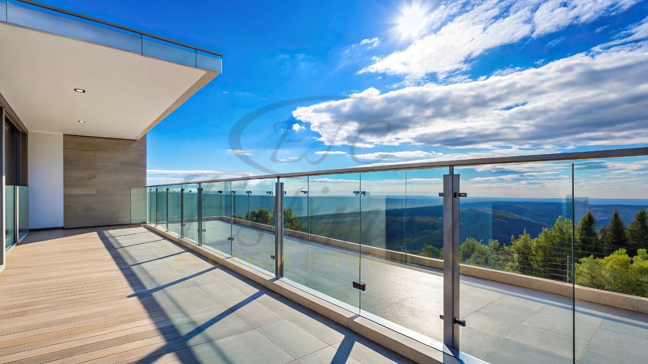 Modern Glass Railing Designs for Balconies in Boca Raton
