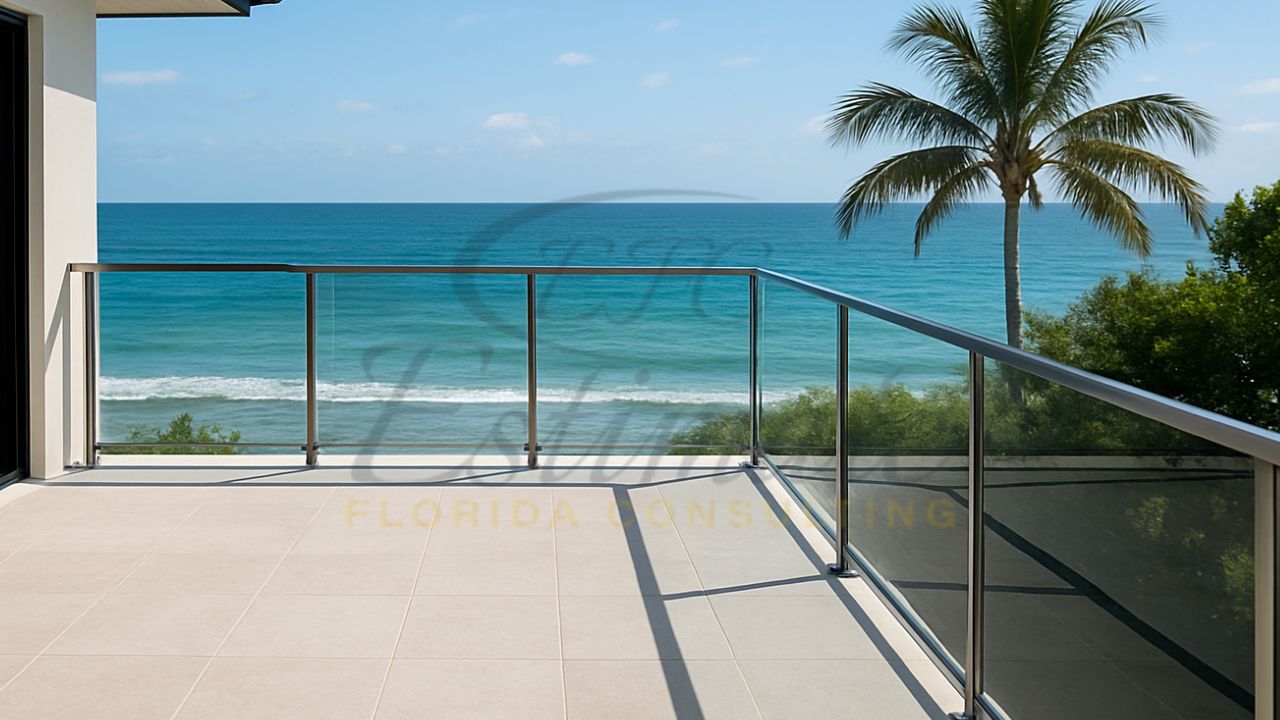 Semi-Frameless Glass Railing Installation in Palm Beach