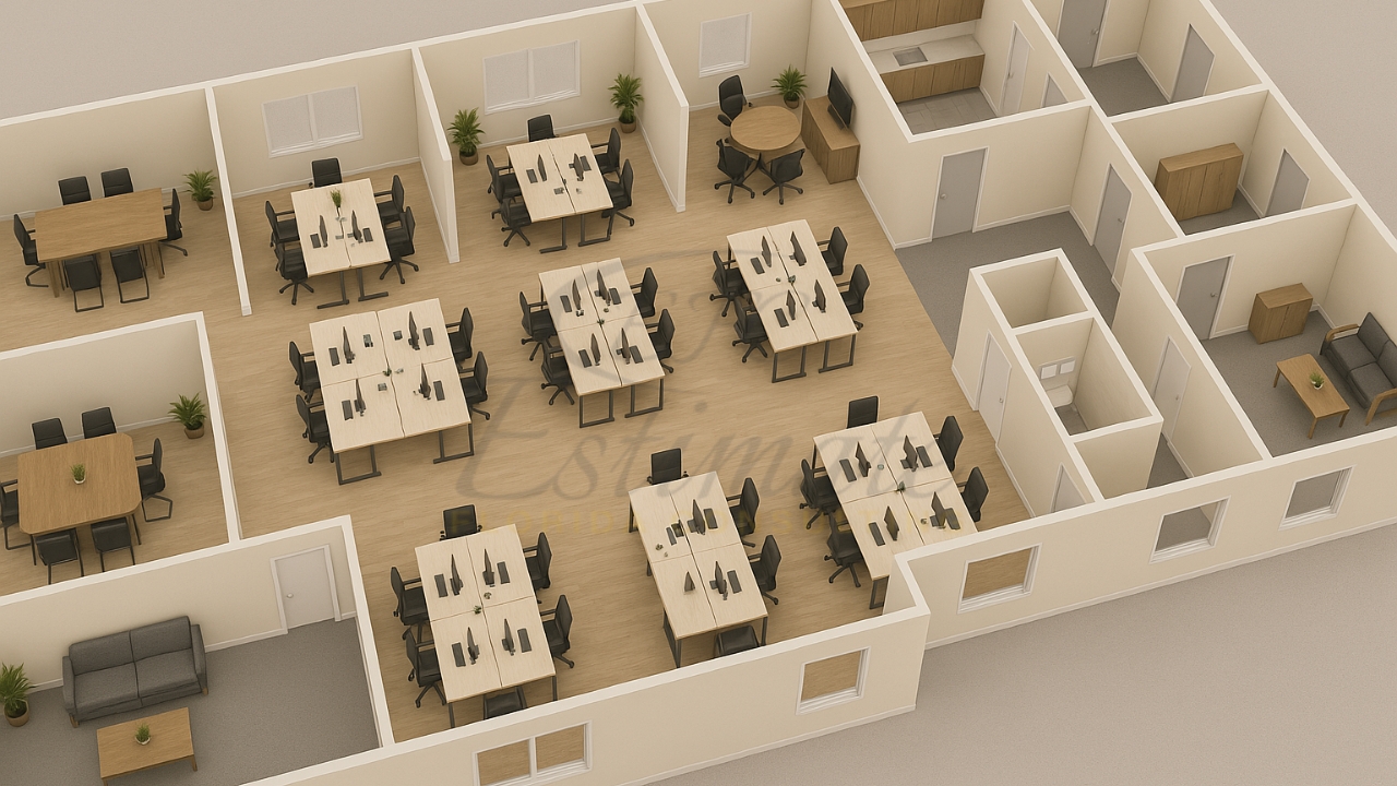 Office Building 3D Rendering