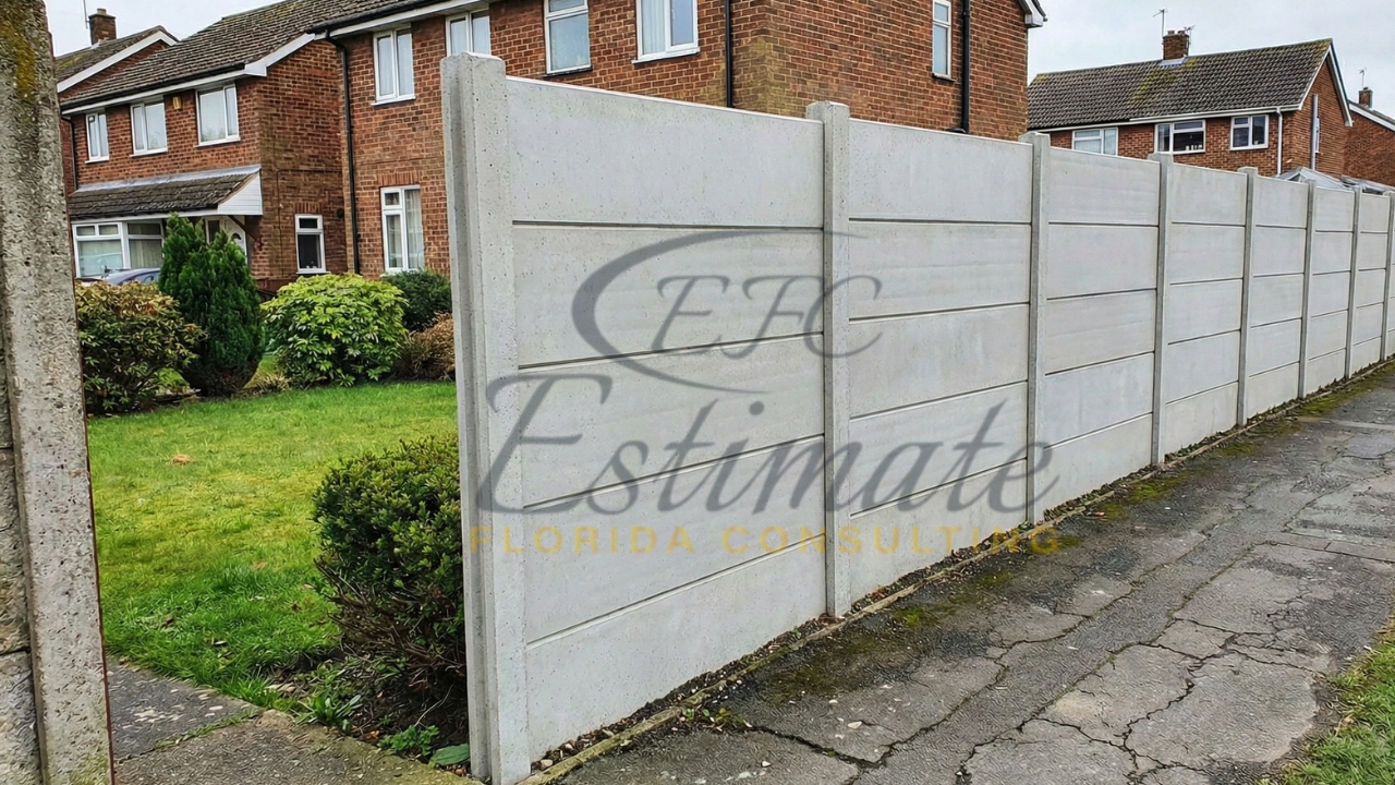 Concrete Fence Cost Estimator