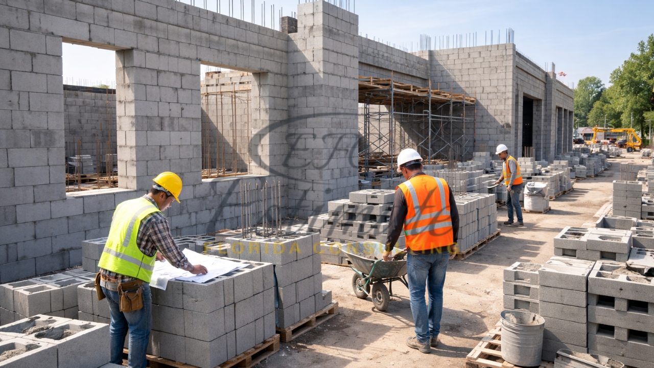 CMU Wall Construction Cost in Florida