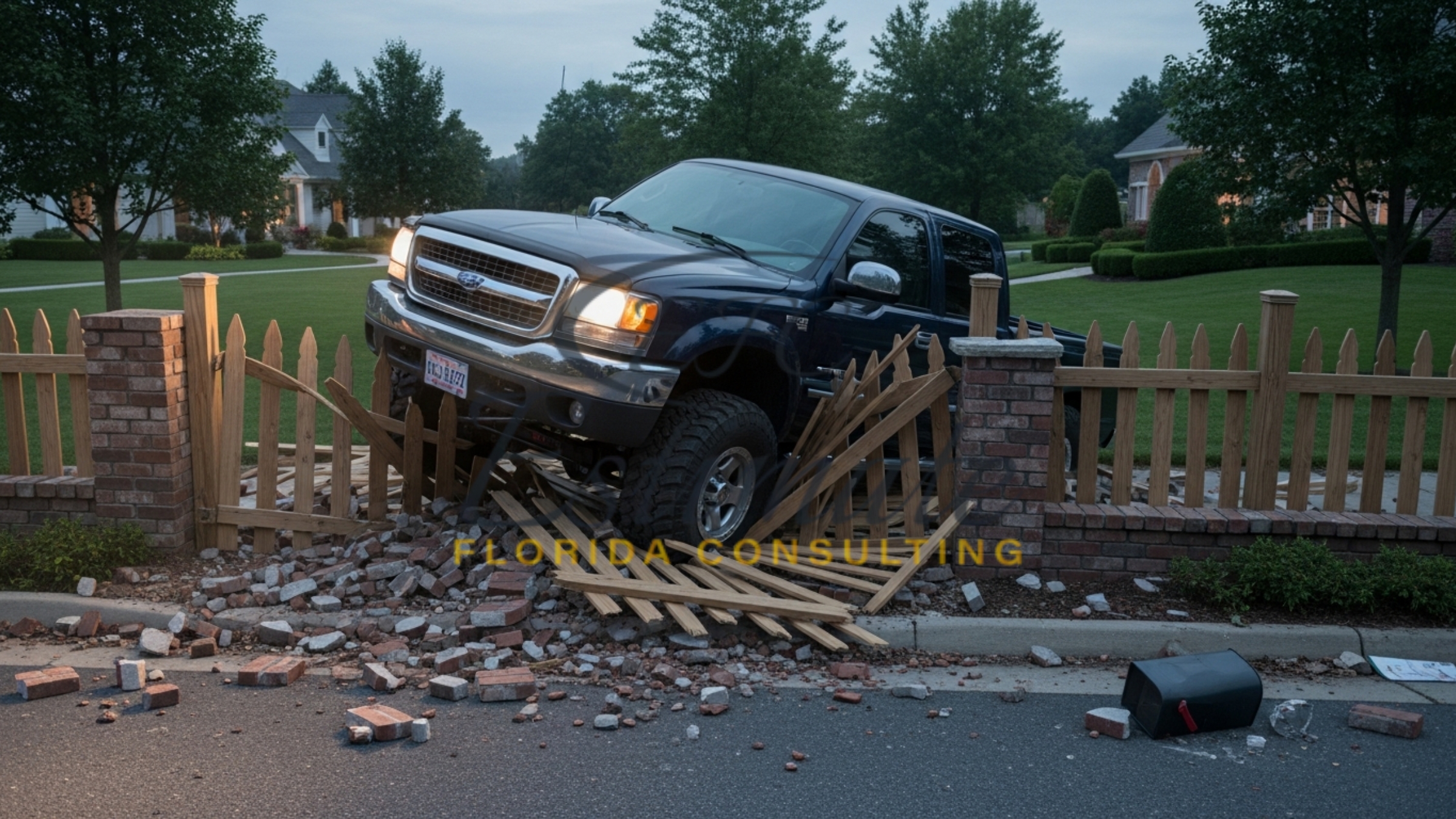 Who Pays When a Vehicle Destroys Fences Walls or Foundations in Kentucky