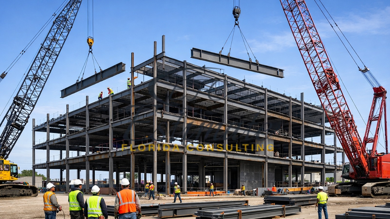 Commercial Steel Frame Construction in Florida