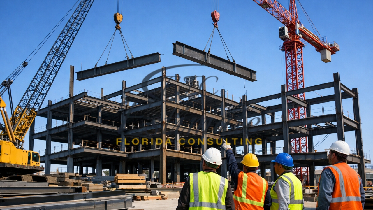 Commercial Steel Frame Construction in Florida