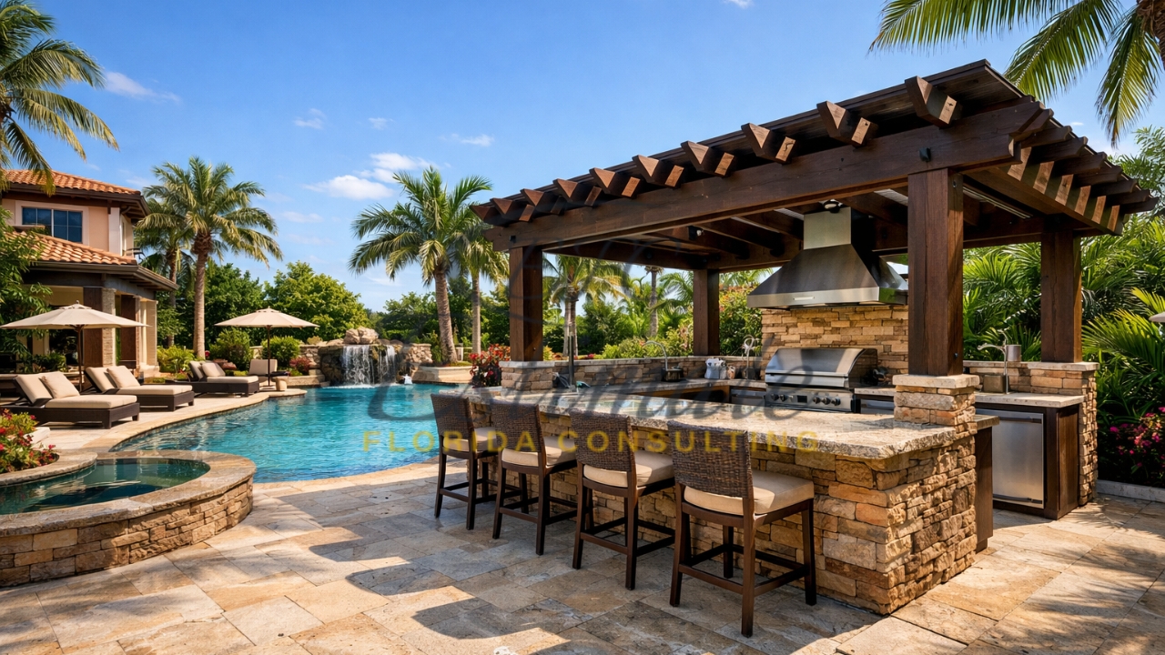 Pool and Outdoor Kitchen Estimate in Florida