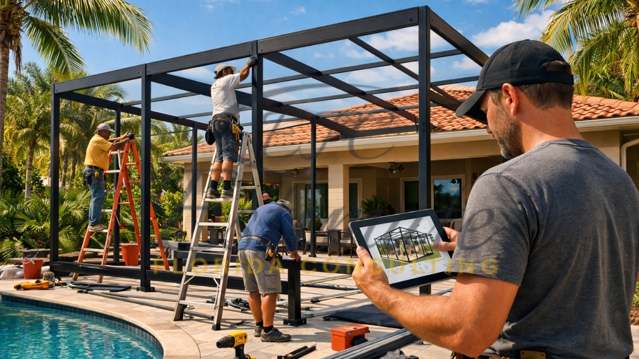 Aluminum Patio Screen Enclosure Estimating Services in Florida