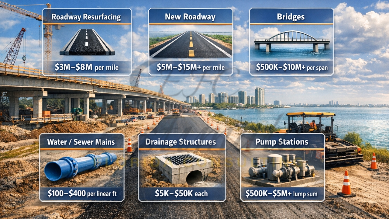 Infrastructure Construction Costs in Florida