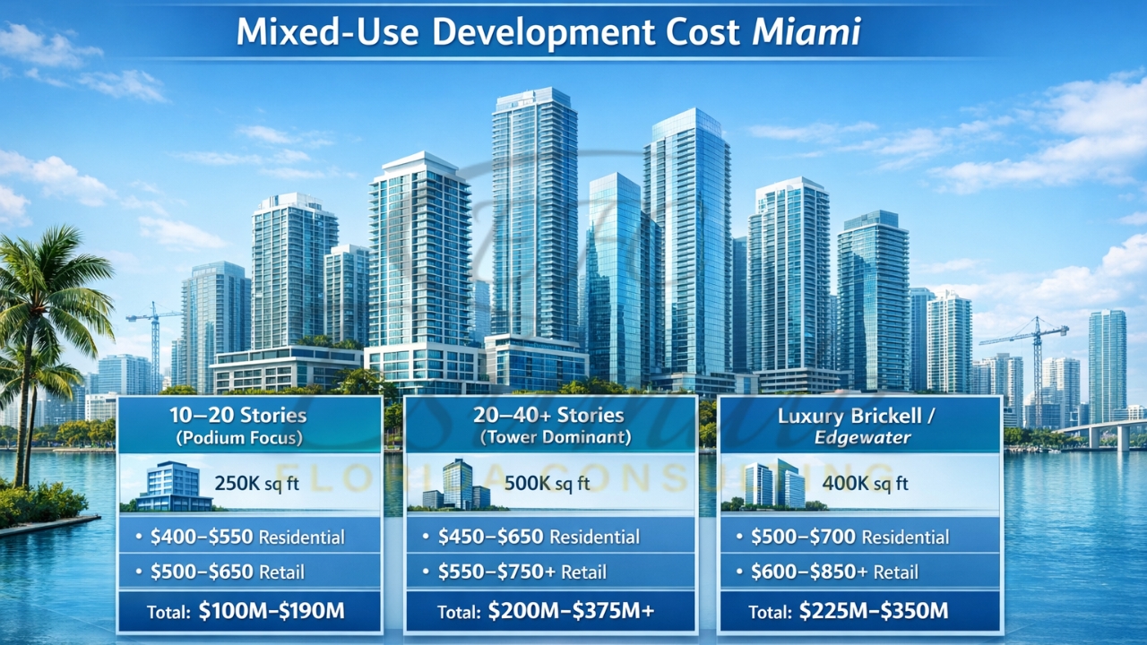 Mixed-Use Development Cost Per Sq Ft Miami 