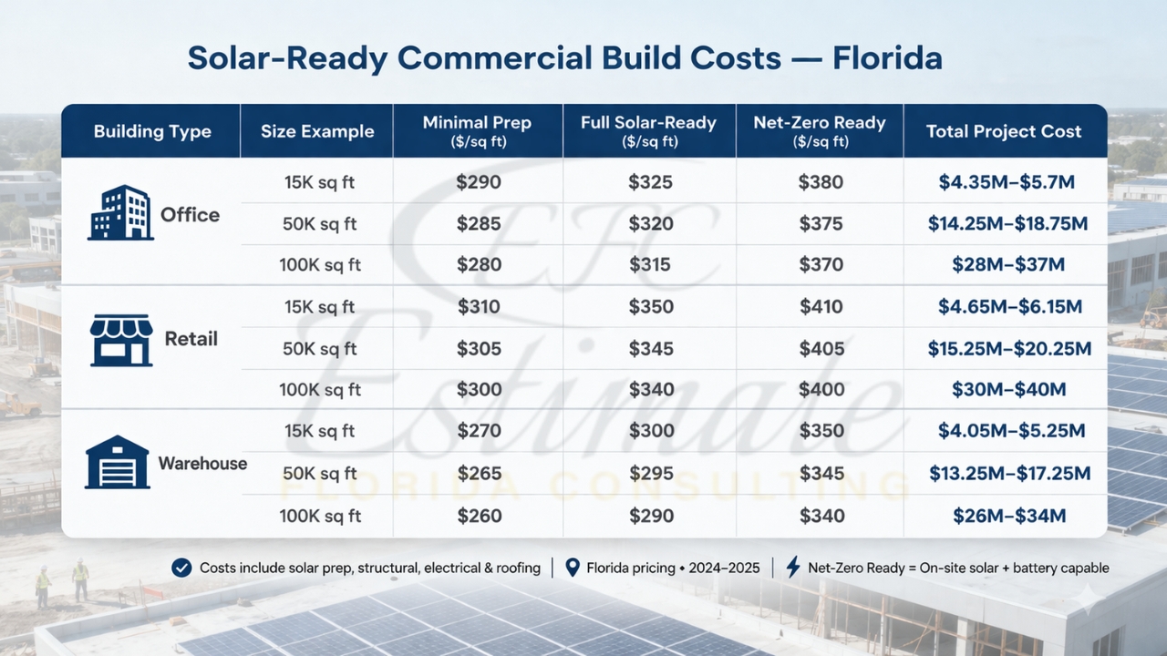 Solar-Ready Commercial Build Estimator Tampa