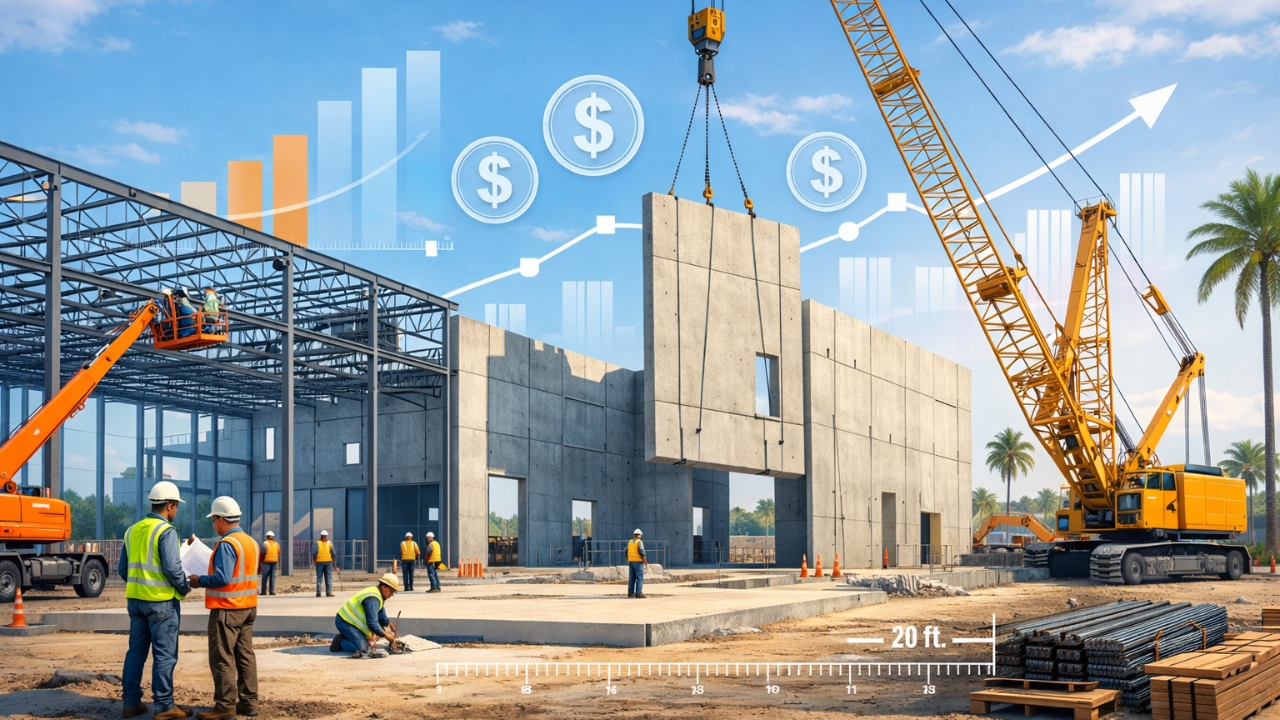 Warehouse Construction Cost Per Sq Ft in Boca Raton FL