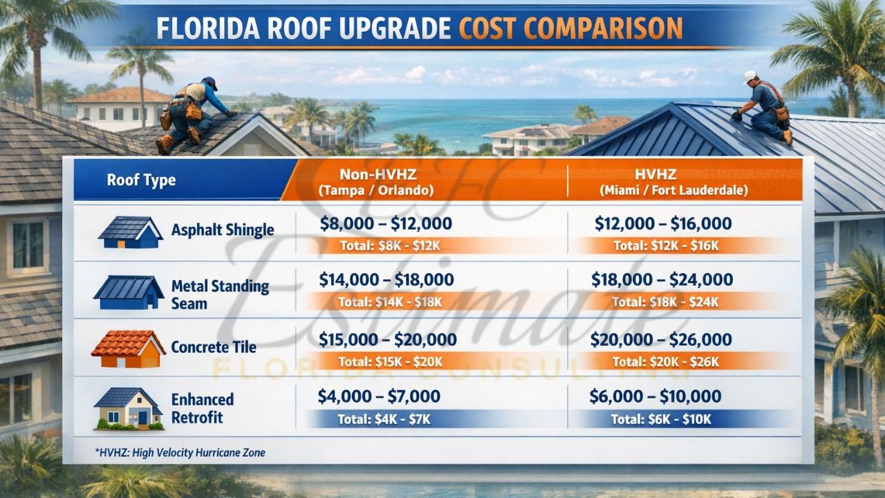 Wind-Load Roofing Upgrade Costs in Florida