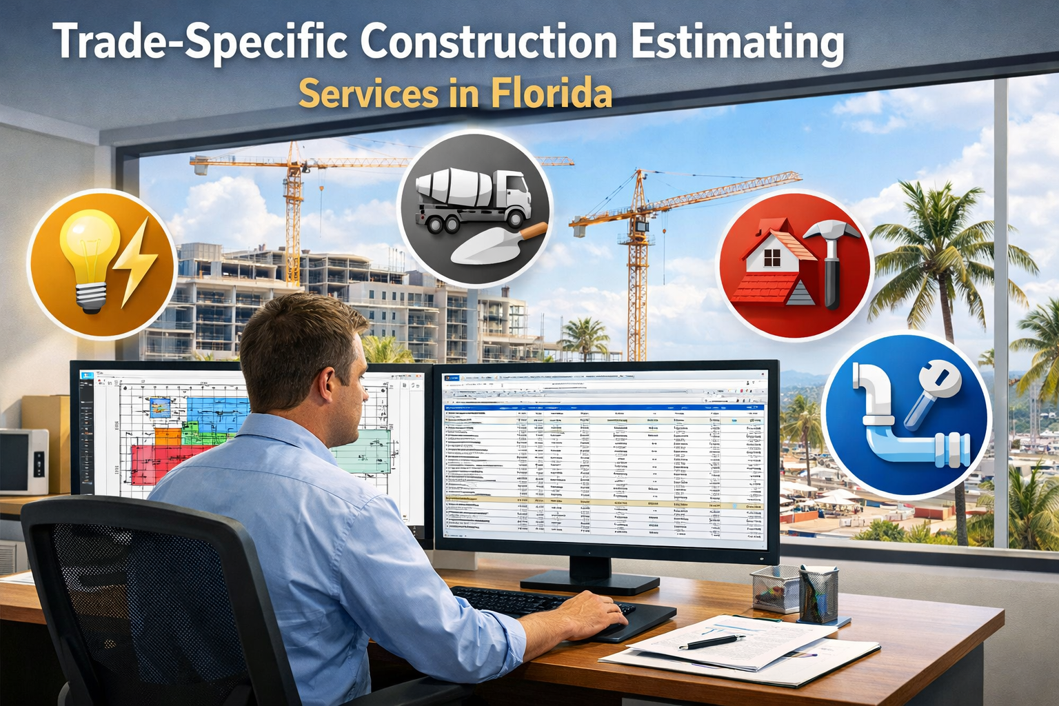 Read more about the article Trade-Specific Construction Estimating Services in Florida – Precise Estimates for Plumbing, Electrical, Drywall, Roofing, HVAC & More